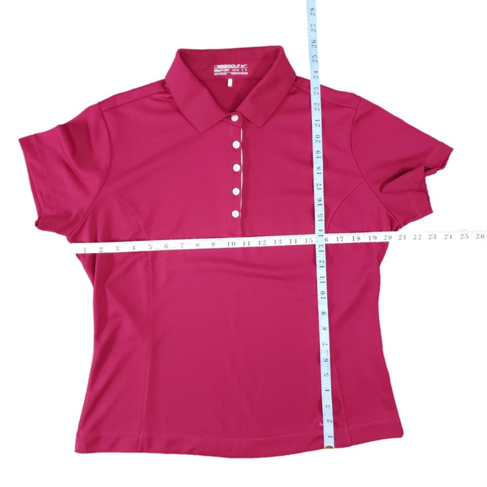 Nike Golf Pink Dri-FIT Polo Womens Large - Picture 8 of 9